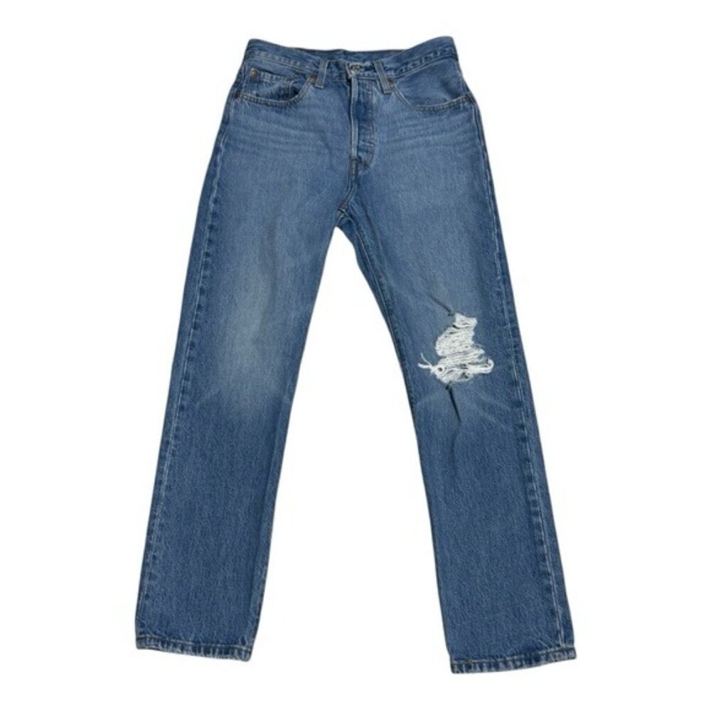 Levi's 501 XX Straight Leg Distressed Blue Jeans – Size 26 | Vintage Butterfly B